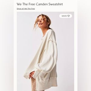 Free People oversized zip front hoodie.
